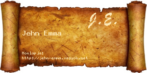 Jehn Emma névjegykártya